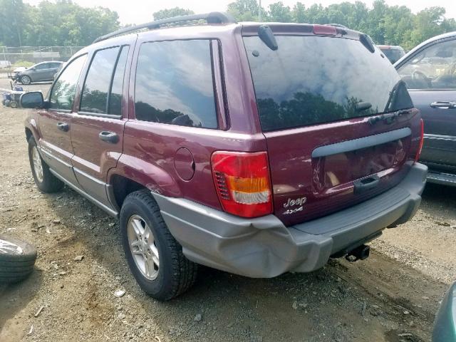 1J4GW48S32C300301 - 2002 JEEP GRAND CHER BURGUNDY photo 3