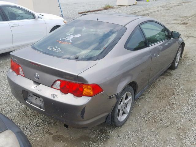 JH4DC54874S005386 - 2004 ACURA RSX GRAY photo 4