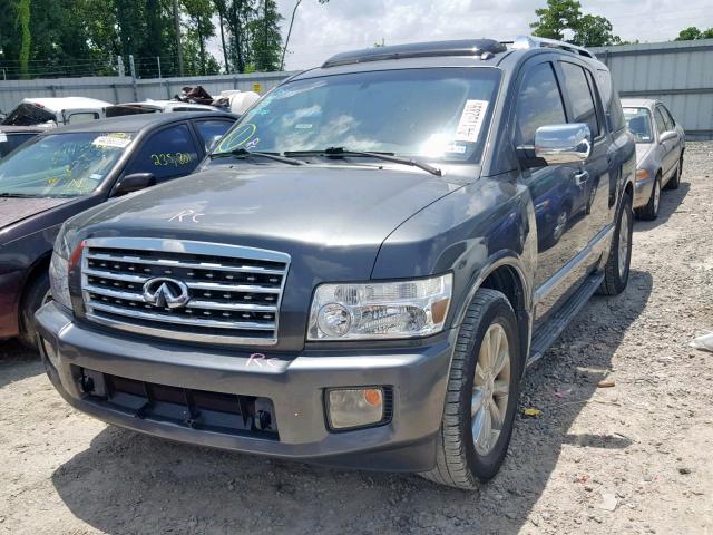 5N3AA08D18N908130 - 2008 INFINITI QX56 GRAY photo 2