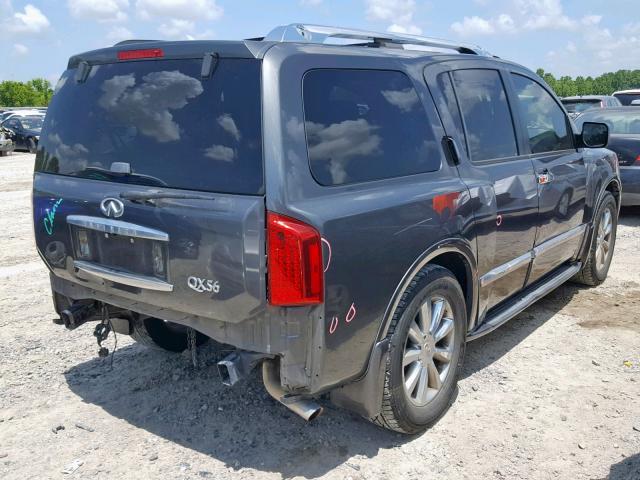 5N3AA08D18N908130 - 2008 INFINITI QX56 GRAY photo 4