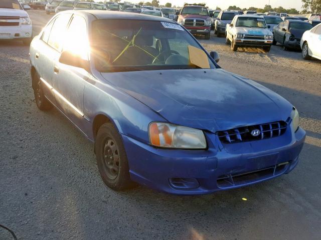 KMHCG45C42U337054 - 2002 HYUNDAI ACCENT GL BLUE photo 1