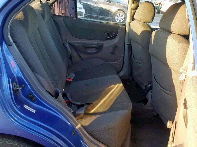 KMHCG45C42U337054 - 2002 HYUNDAI ACCENT GL BLUE photo 6