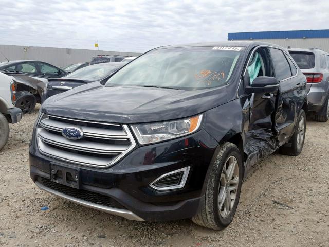 2FMTK4K96FBB42737 - 2015 FORD EDGE TITAN BLACK photo 2