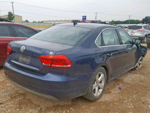 1VWBP7A30DC097384 - 2013 VOLKSWAGEN PASSAT SE BLUE photo 4