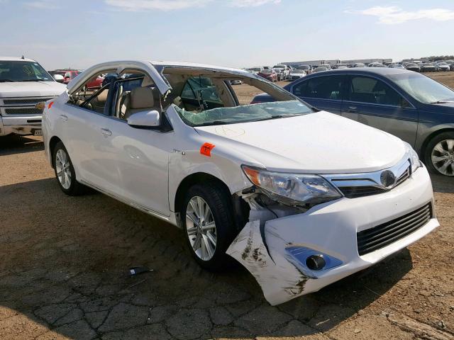 4T1BD1FK6EU102104 - 2014 TOYOTA CAMRY HYBR WHITE photo 1