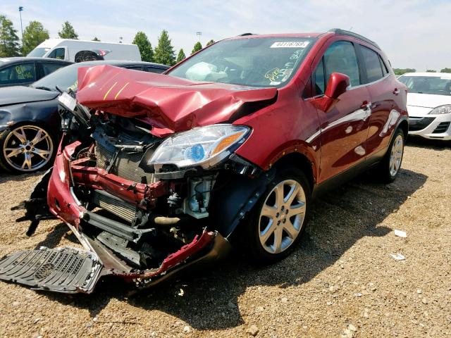 KL4CJCSB1FB221480 - 2015 BUICK ENCORE BURGUNDY photo 2