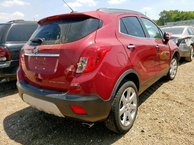 KL4CJCSB1FB221480 - 2015 BUICK ENCORE BURGUNDY photo 4