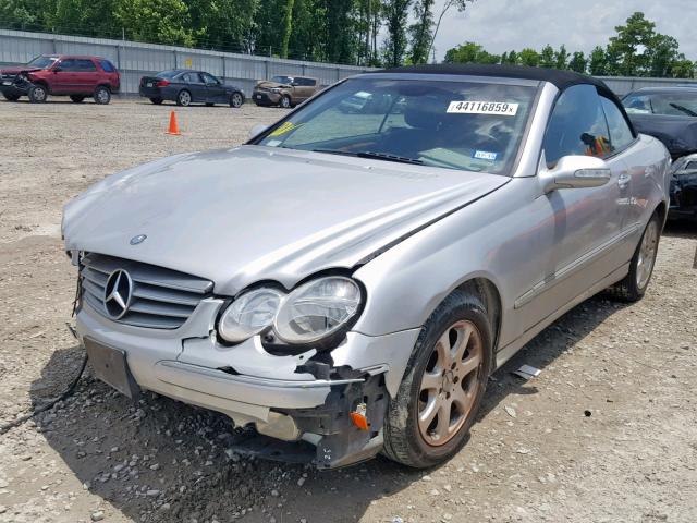 WDBTK65G34T009570 - 2004 MERCEDES-BENZ CLK 320 SILVER photo 2