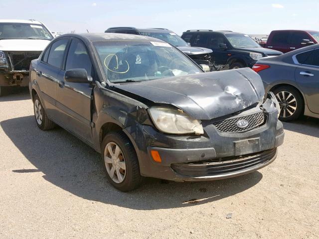 KNADE123966146514 - 2006 KIA RIO BLACK photo 1