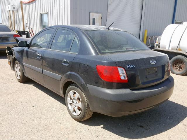 KNADE123966146514 - 2006 KIA RIO BLACK photo 3