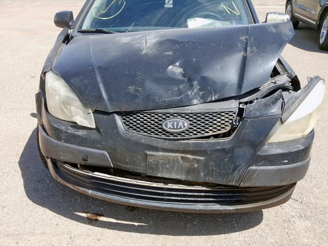 KNADE123966146514 - 2006 KIA RIO BLACK photo 9