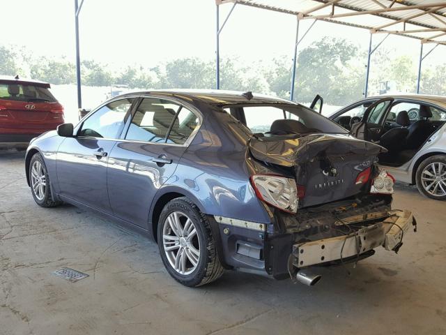 JN1CV6AP3BM510547 - 2011 INFINITI G37 BASE BLUE photo 3