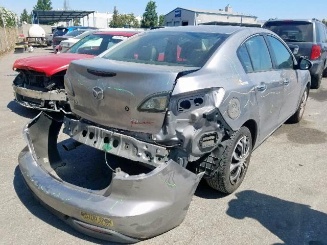 JM1BL1UG0B1404409 - 2011 MAZDA 3 I SILVER photo 4