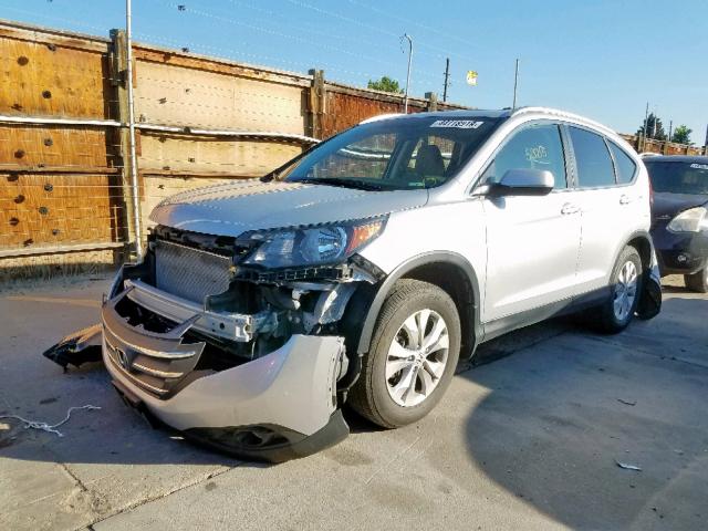 2HKRM4H78EH690045 - 2014 HONDA CR-V EXL SILVER photo 2