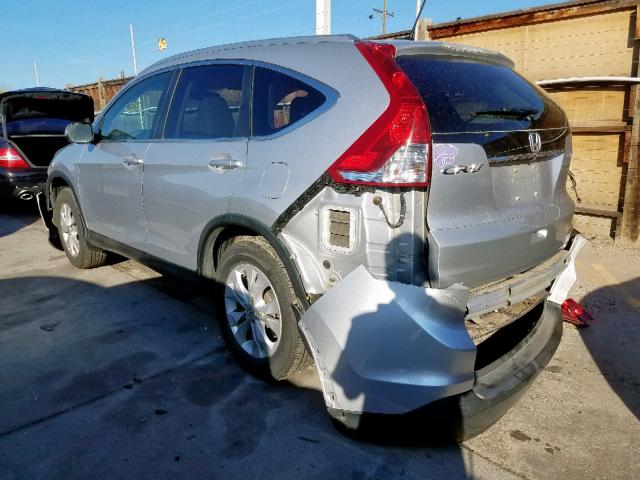 2HKRM4H78EH690045 - 2014 HONDA CR-V EXL SILVER photo 3