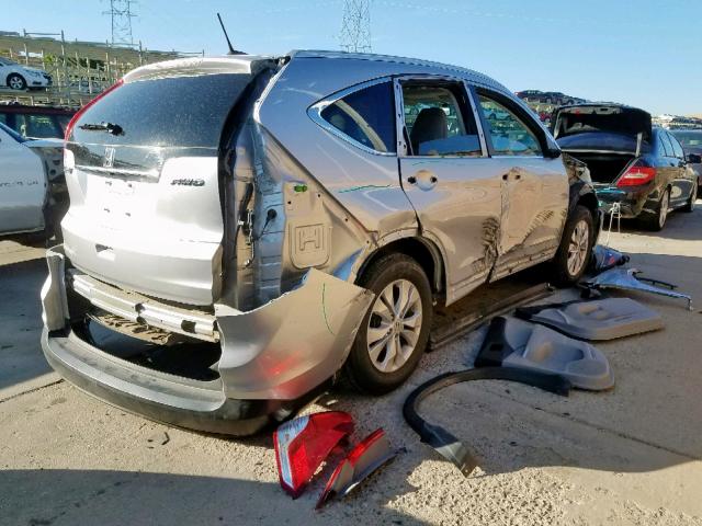 2HKRM4H78EH690045 - 2014 HONDA CR-V EXL SILVER photo 4