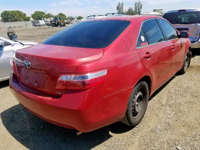 4T1BE46K57U189785 - 2007 TOYOTA CAMRY NEW RED photo 4