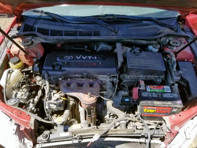 4T1BE46K57U189785 - 2007 TOYOTA CAMRY NEW RED photo 7
