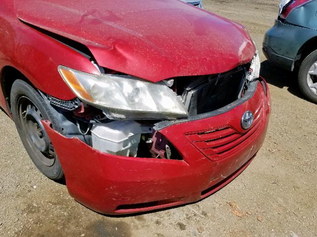 4T1BE46K57U189785 - 2007 TOYOTA CAMRY NEW RED photo 9