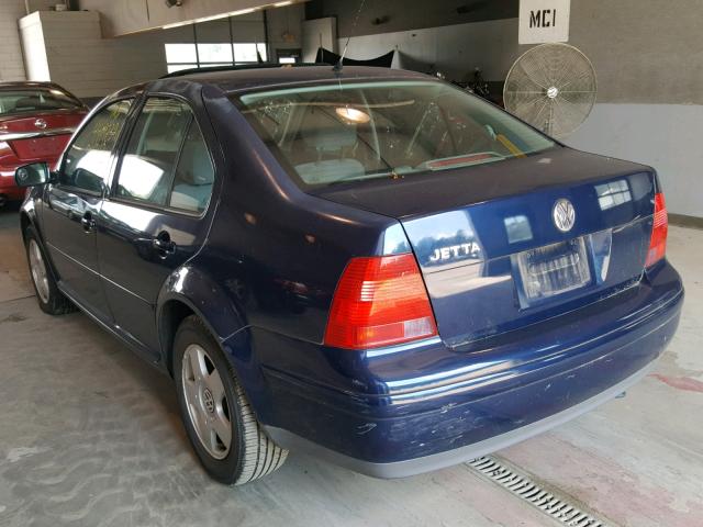 3VWSK69M22M131827 - 2002 VOLKSWAGEN JETTA GLS BLUE photo 3