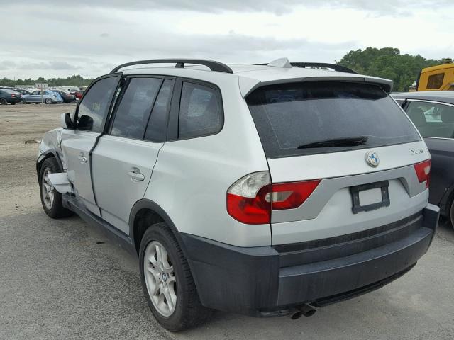 WBXPA73474WC39170 - 2004 BMW X3 2.5I GRAY photo 3