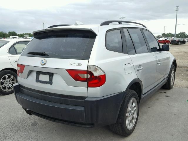 WBXPA73474WC39170 - 2004 BMW X3 2.5I GRAY photo 4