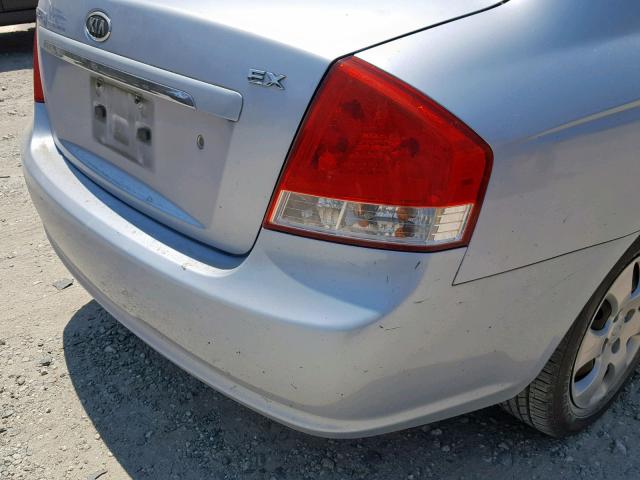 KNAFE121875419845 - 2007 KIA SPECTRA EX SILVER photo 9