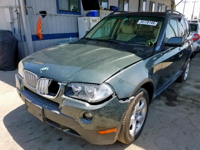 WBXPC93497WJ00679 - 2007 BMW X3 3.0SI GREEN photo 2