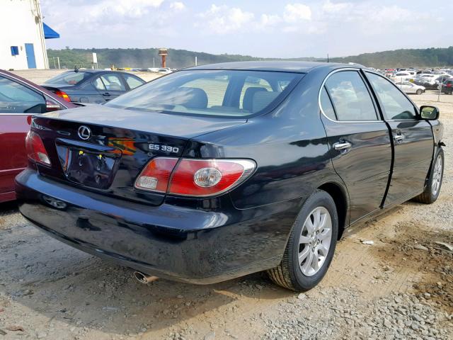 JTHBA30GX45051632 - 2004 LEXUS ES 330 BLACK photo 4