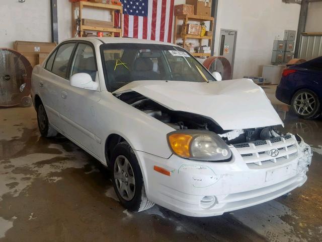 KMHCG45C73U494062 - 2003 HYUNDAI ACCENT GL WHITE photo 1