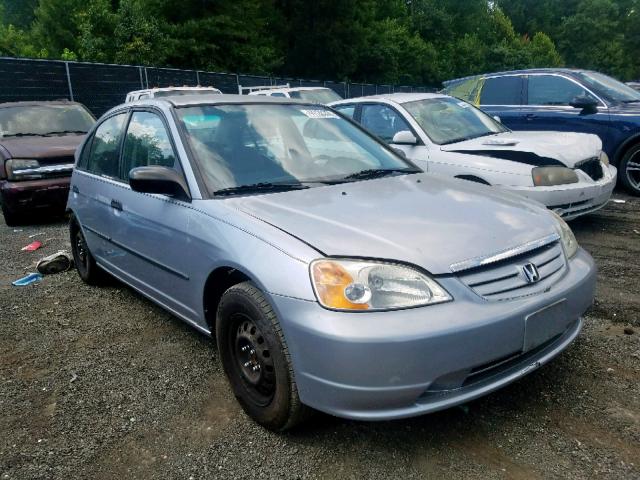 1HGES15291L077578 - 2001 HONDA CIVIC DX SILVER photo 1