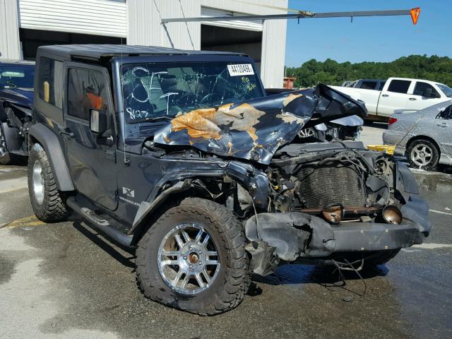 1J4FA24177L142483 - 2007 JEEP WRANGLER X GRAY photo 1