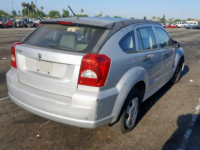 1B3HB28BX7D541088 - 2007 DODGE CALIBER SILVER photo 4