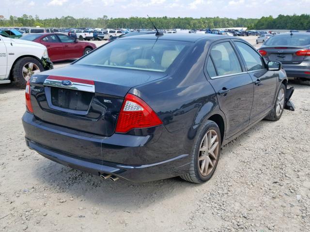 3FAHP0JA0CR249835 - 2012 FORD FUSION SEL BLACK photo 4