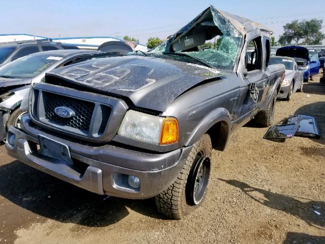 1FTYR14E84PB66557 - 2004 FORD RANGER SUP GRAY photo 2