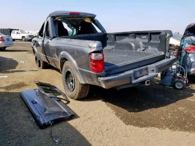 1FTYR14E84PB66557 - 2004 FORD RANGER SUP GRAY photo 3