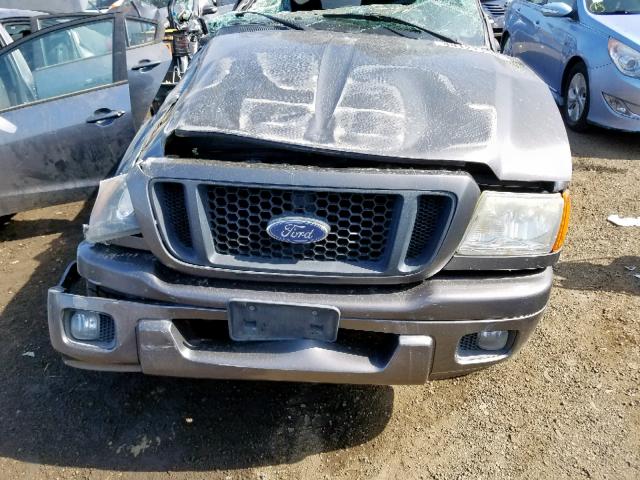 1FTYR14E84PB66557 - 2004 FORD RANGER SUP GRAY photo 7