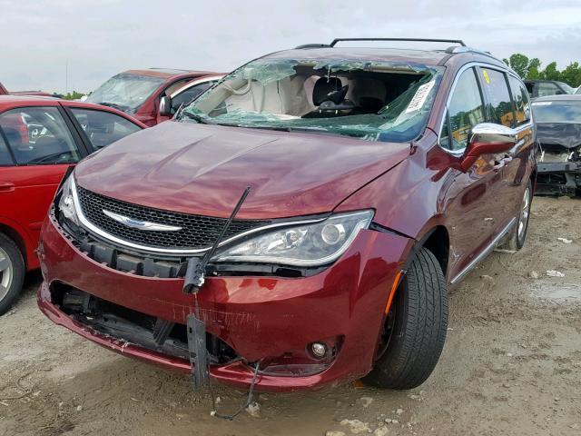 2C4RC1GG2JR185506 - 2018 CHRYSLER PACIFICA L BURGUNDY photo 2