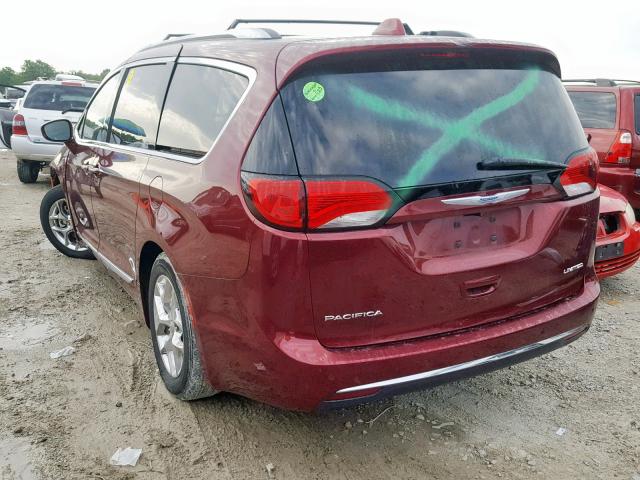 2C4RC1GG2JR185506 - 2018 CHRYSLER PACIFICA L BURGUNDY photo 3