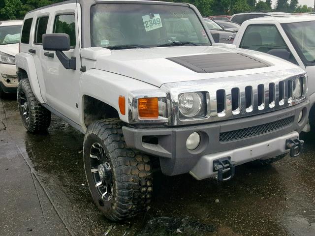 5GTEN13E388185378 - 2008 HUMMER H3 WHITE photo 1