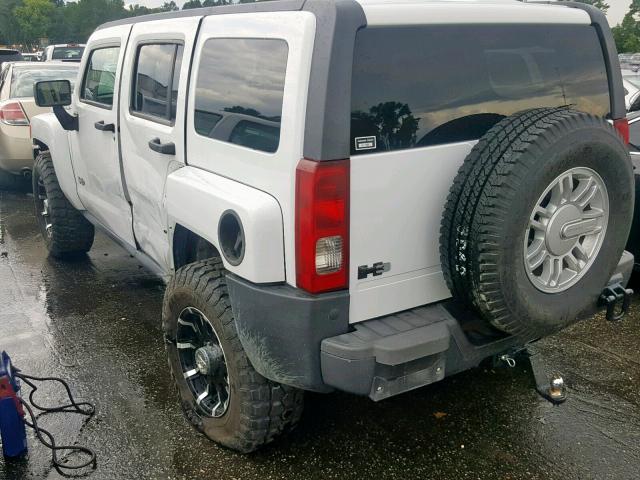 5GTEN13E388185378 - 2008 HUMMER H3 WHITE photo 3