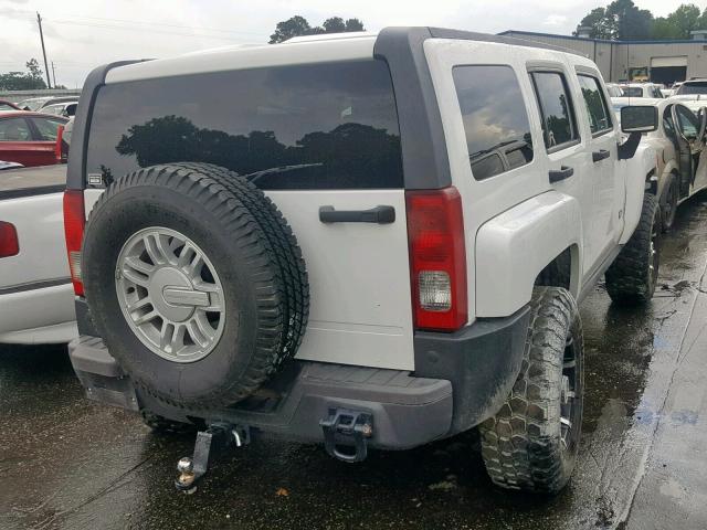 5GTEN13E388185378 - 2008 HUMMER H3 WHITE photo 4