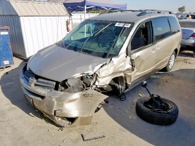 5TDZA23C85S229973 - 2005 TOYOTA SIENNA CE GOLD photo 2