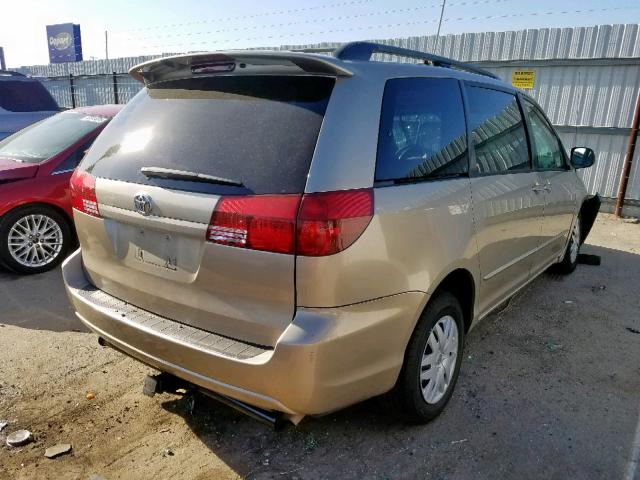 5TDZA23C85S229973 - 2005 TOYOTA SIENNA CE GOLD photo 4