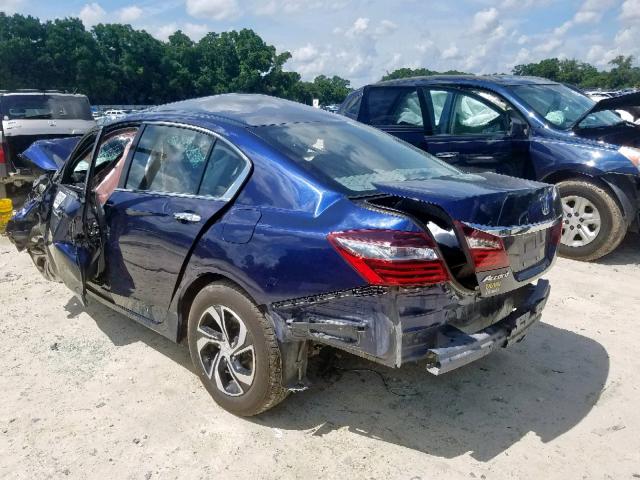 1HGCR2F36HA252536 - 2017 HONDA ACCORD LX BLUE photo 3