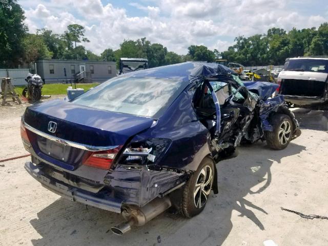 1HGCR2F36HA252536 - 2017 HONDA ACCORD LX BLUE photo 4