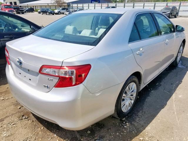 4T1BD1FK8EU136674 - 2014 TOYOTA CAMRY HYBR GRAY photo 4