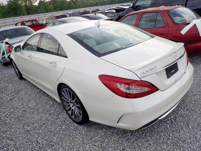 WDDLJ7DB4HA197166 - 2017 MERCEDES-BENZ CLS 550 WHITE photo 3