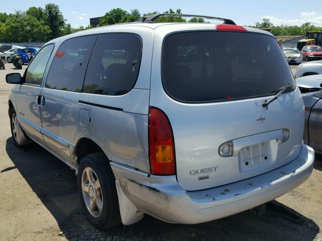 4N2XN11T2YD809922 - 2000 NISSAN QUEST SE SILVER photo 3