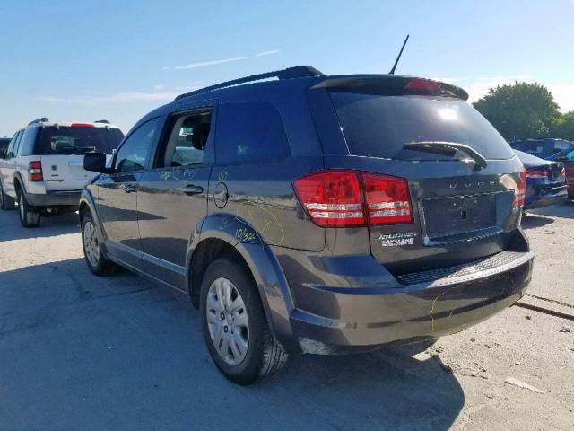 3C4PDCAB2JT242684 - 2018 DODGE JOURNEY SE GRAY photo 3